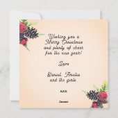 Vintager Stil Pine Cone & Berries Weihnachten (Rückseite)