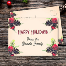 Vintager Stil Pine Cone & Berries Weihnachten