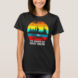 Vintager Stil Retro die Bronx, wo meine Geschichte T-Shirt