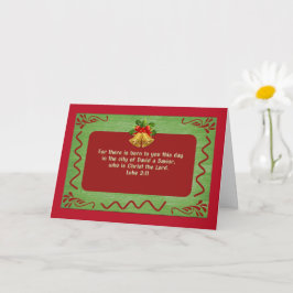 Vintager Stil Retro Weihnachtsblase Verse Card Karte