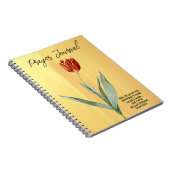 Vintager Stil Roter Tulip Blume Notizblock (Rechte Seite)