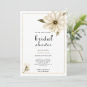 Vintager Stil rustikale, daisy Blume Brautparty Einladung (Stehend Vorderseite)