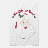 Vintager Stil Santa Naughty oder Nizza? Geschirrtuch (Vertikal)