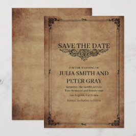 Vintager Stil Save the Date  Einladung