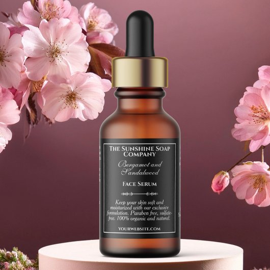 Vintager Stil Schwarzer Tropfer Flaschenetikett Adressaufkleber