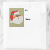 Vintager Stil Schwarzer Weihnachtsmann Pop Geschen Rechteckiger Aufkleber (Tasche)