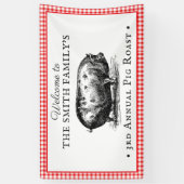 Vintager Stil| Schweinegrost Banner (Vertikal)