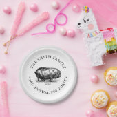 Vintager Stil| Schweinegrost| Familienhecht Pappteller (Party)