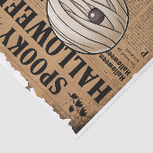 Vintager Stil Spooky Halloween Zeitungsmummy Seidenpapier (Ausschnitt)