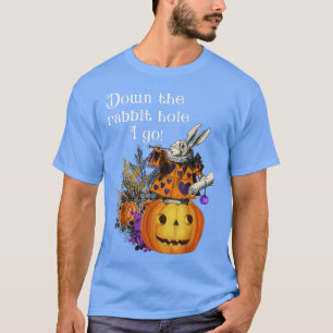 Vintager Stil Spuk Halloween Alice White Kaninchen T-Shirt