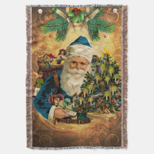 Vintager Stil St. Nikolaus (Weihnachtsmann) Weihna Decke