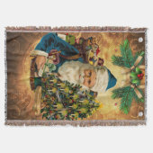 Vintager Stil St. Nikolaus (Weihnachtsmann) Weihna Decke (Vorderseite)