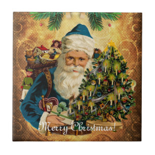 Vintager Stil St. Nikolaus (Weihnachtsmann) Weihna Fliese