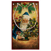 Vintager Stil St. Nikolaus (Weihnachtsmann) Weihna Kleine Geschenktüte (Rückseite)