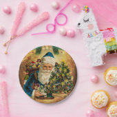 Vintager Stil St. Nikolaus (Weihnachtsmann) Weihna Pappteller (Party)