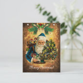 Vintager Stil St. Nikolaus (Weihnachtsmann) Weihna Postkarte (Stehend Vorderseite)