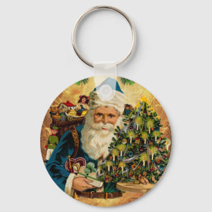 Vintager Stil St. Nikolaus (Weihnachtsmann) Weihna Schlüsselanhänger