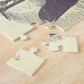 Vintager Stil, Stehendes Vogelpuzzle Puzzle (Seite)