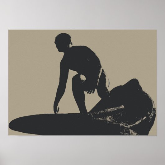 Vintager Stil Surfer Poster (Vorne)