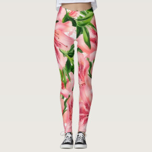 Vintager Stil Tropische Blume Art Livio Leggings