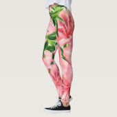 Vintager Stil Tropische Blume Art Livio Leggings (Links)