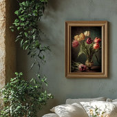 Vintager Stil Tulip Floral Art Poster