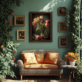 Vintager Stil Tulip Floral Art Poster