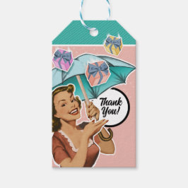 Vintager Stil Umbrella Brautparty Gefallen Tags Geschenkanhänger