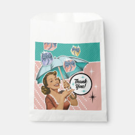 Vintager Stil Umbrella Brautparty Gefallen Tags Geschenktütchen