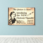 Vintager Stil Vaping Poster Leinwanddruck (Insitu (Holzboden))