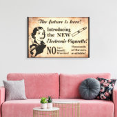 Vintager Stil Vaping Poster Leinwanddruck (Insitu (Wohnzimmer))