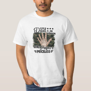 Vintager Stil Vater und T - Shirt der Papa Army