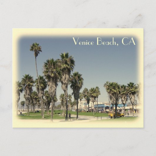 Vintager Stil Venice Beach Postcard! Postkarte (Vorderseite)