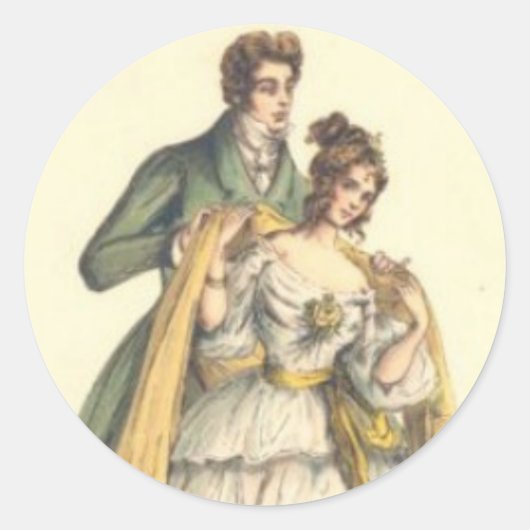 Vintager Stil Viktorianisch Erster Weihnachtsstick Runder Aufkleber (Vorderseite)