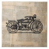 Vintager Stil von Motorrädern Fliese (Vorderseite)