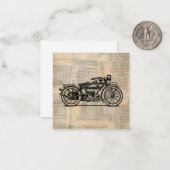 Vintager Stil von Motorrädern Mitteilungskarte (Vorderseite/Rückseite Beispiel)