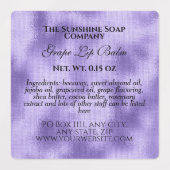 Vintager Stil, wasserdicht gewebt, lila Folienseif Etiketten (Design 2)