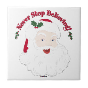 Vintager Stil - Weihnachten darf nie aufhören zu g Fliese