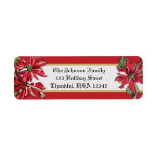 Vintager Stil Weihnachten Poinsettias