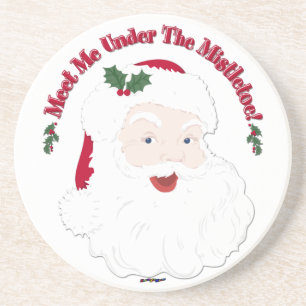 Vintager Stil Weihnachten trifft mich unter dem Mi Getränkeuntersetzer