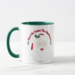Vintager Stil Weihnachten trifft mich unter dem Mi Tasse