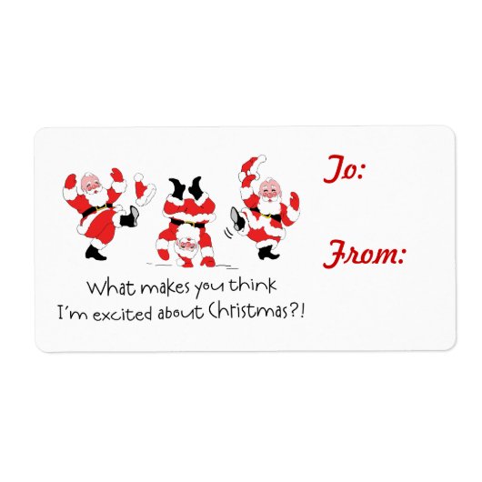 Vintager Stil Weihnachtsgeschenk-Label (Vorne)