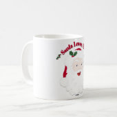 Vintager Stil Weihnachtsmann Lieben! Kaffeetasse (Vorderseite Links)