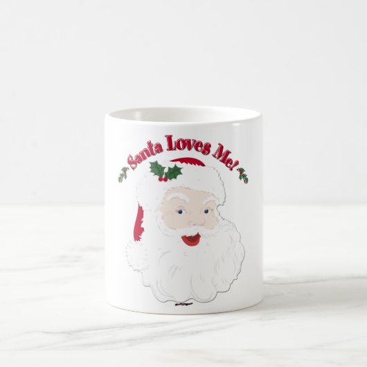 Vintager Stil Weihnachtsmann Lieben! Kaffeetasse (Mittel)