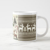 Vintager Stil, Weihnachtsmuster Jumbo-Tasse (Rechts)