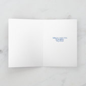 Vintager Stil Weihnachtsschmuck Blue Holiday Karte (Innenseite)