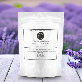 Vintager Stil Weißer Badesalz Schaumweinetikett