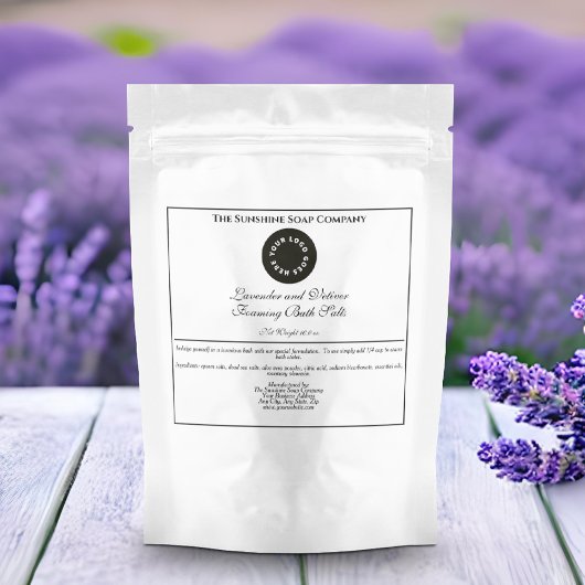 Vintager Stil Weißer Badesalz Schaumweinetikett