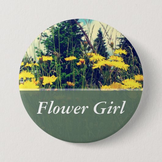 Vintager Stil wilde Leuchter Blume Mädchen, Trauze Button (Vorderseite)