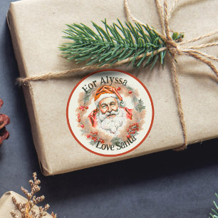 Vintager Stil Zeichne weich gezapftes Geschenk vom Runder Aufkleber